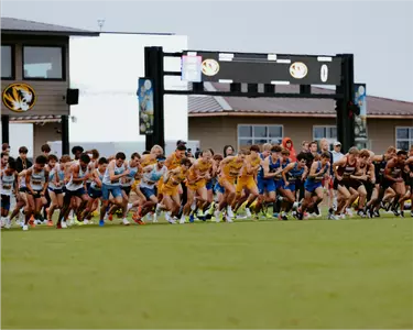 The 2024 Mizzou men's cross country team begins the 2024 Gans Creek Classic.