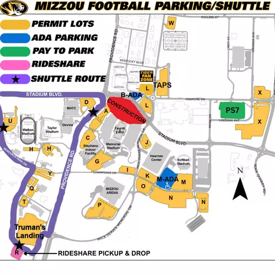 2025 Mizzou Football Parking-Shuttles