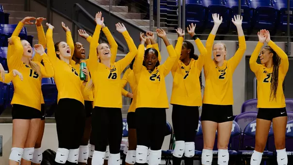 Bench Celebrates As Mizzou Scores A Point Against Wyoming