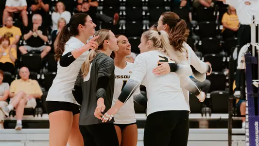 Team Celebrates As They Score A Point Against Valparaiso