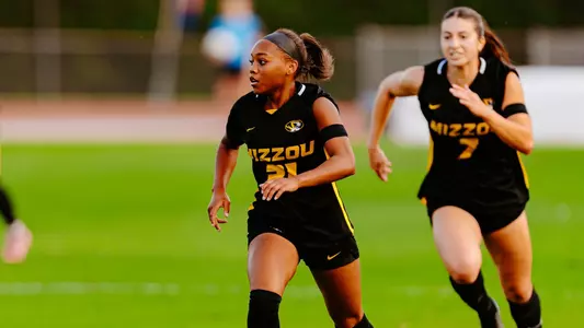 Mia Devrouax during Mizzou soccer's game against Illinois on September 4, 2025.