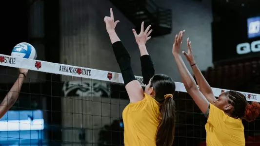 Janet and Tyrah Try to Block An Attack During Practice