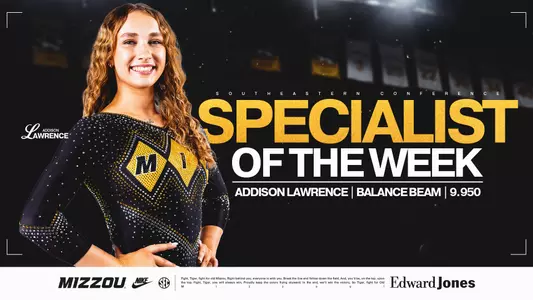 Addison Lawrence named SEC Specialist of the Week on Feb. 10, 2026.