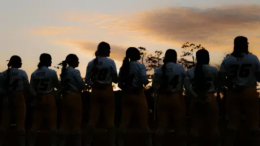 Mizzou Softball Stands for National Anthem Ahead of Game Against Duke