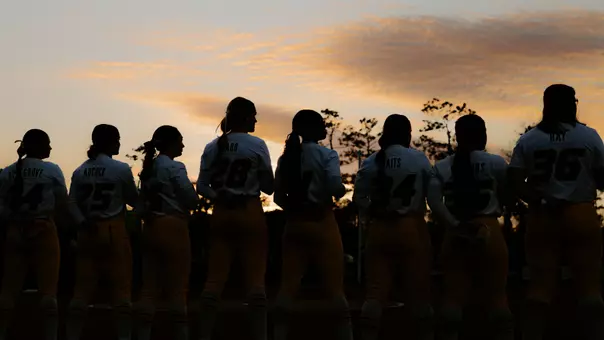 Mizzou Softball Stands for National Anthem Ahead of Game Against Duke