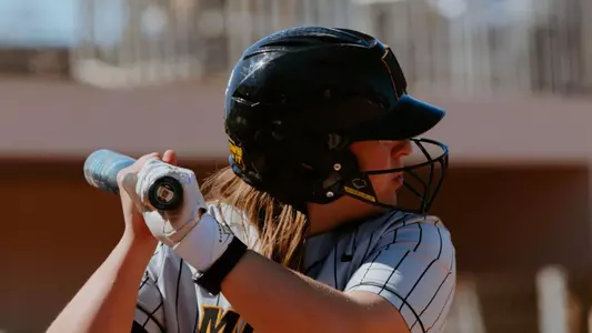 Abby Hay up to bat at the NFCA Division I Leadoff Classic Against Liberty