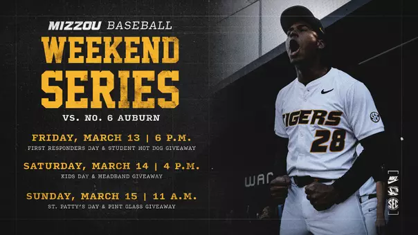 Mizzou Baseball vs. No. 6 Auburn March 2026