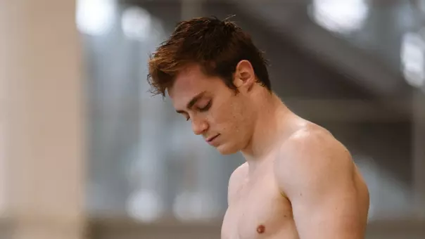 Dyer at the NCAA Championships as he competed in the 1-meter dive
