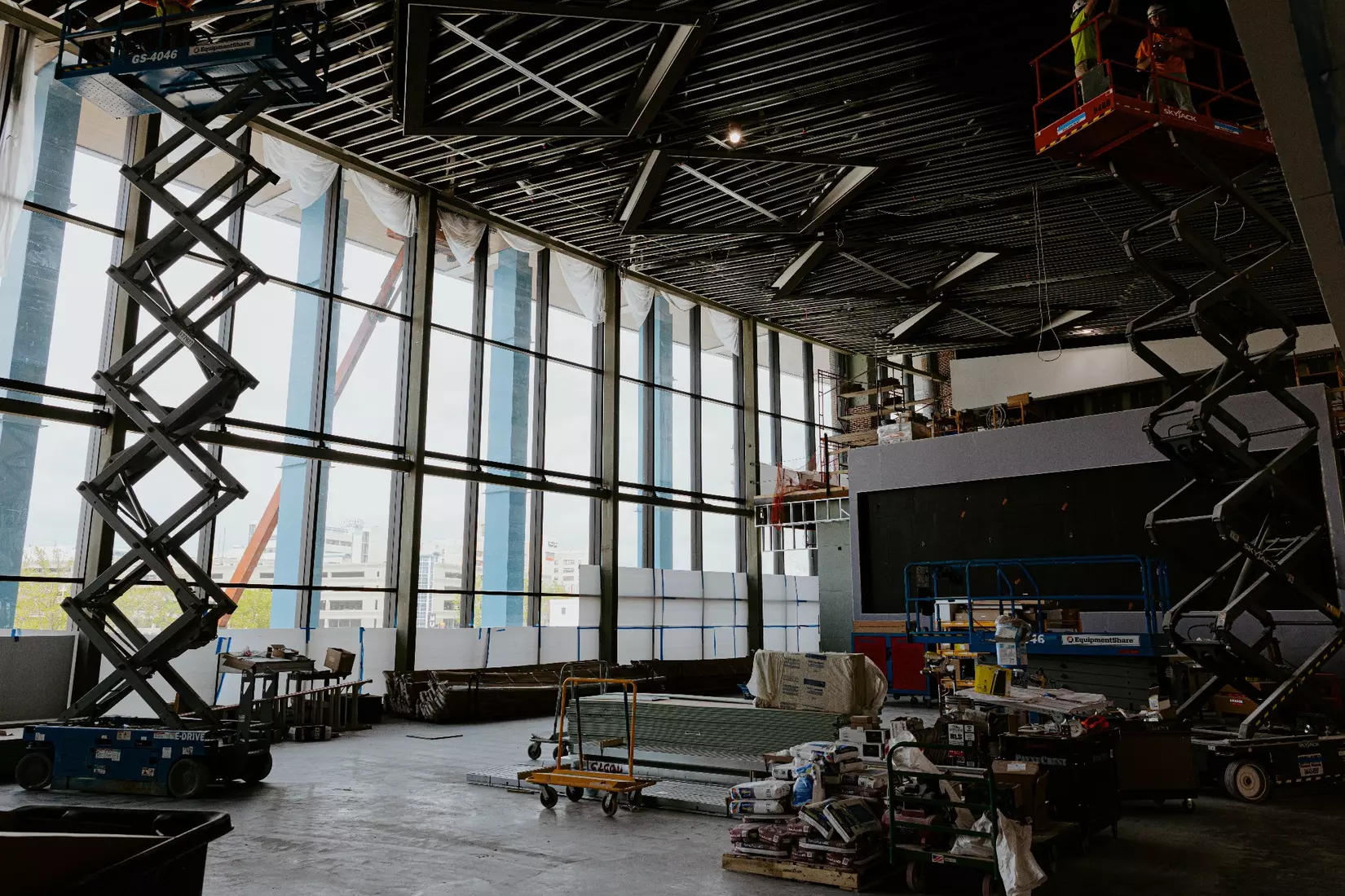 View from inside the event space in Memorial Stadium Centennial Project.