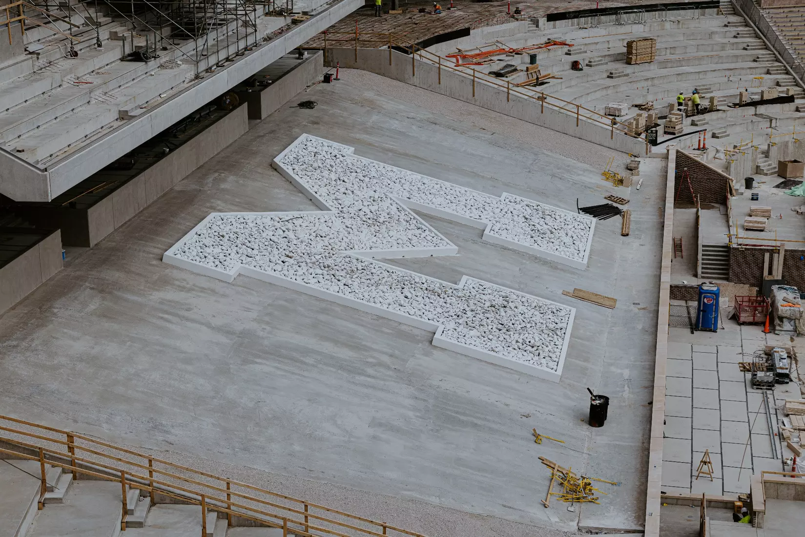 Restored Rock M from the The Hill north of Faurot Field.