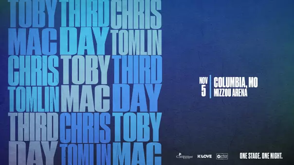 Mizzou Arena Concert Graphic: TobyMac, Chris Tomlin and Third Day