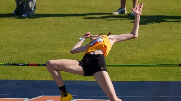 Marleno Tresnjo during high jump at the 2026 SEC Outdoor Track & Field Championship