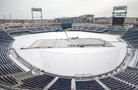Outdoor Rink Taking Shape for Big Game - Omaha Athletics