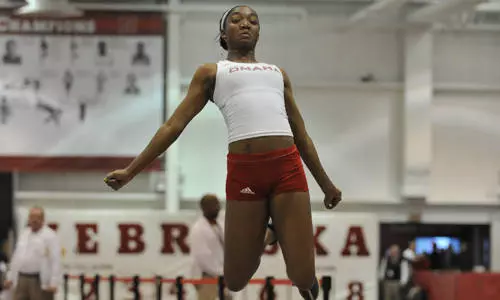 Laidley Resets Long Jump Mark at Nebraska - Omaha Athletics