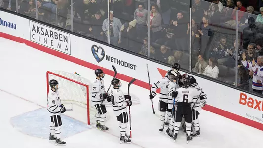 Post-game celebration vs. NMU