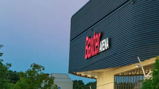 Baxter Arena sign