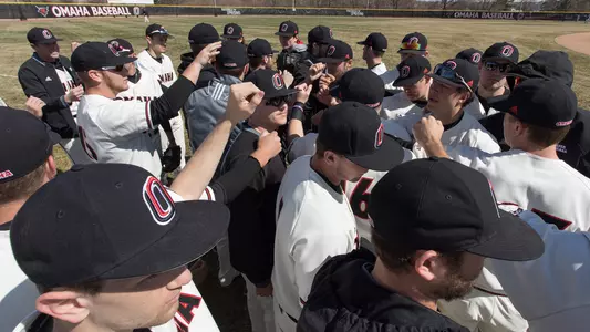 Baseball huddle