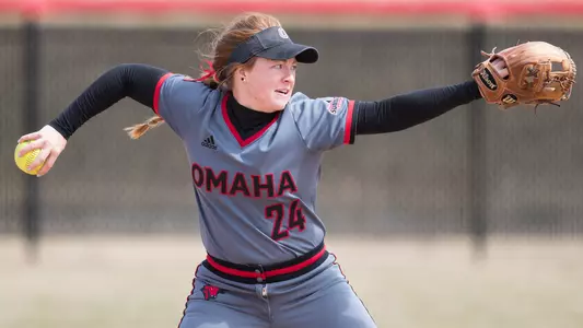Sarrah Mains and the Omaha softball team hosts the South Dakota State this weekend at Westside Field at Westbrook.