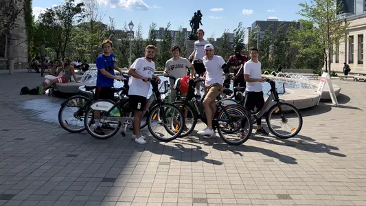 Omaha men's soccer bike tour