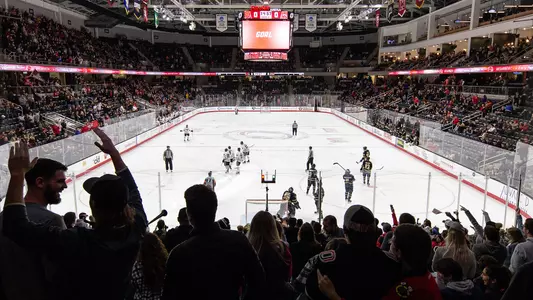 Goal celebration vs Western Michigan