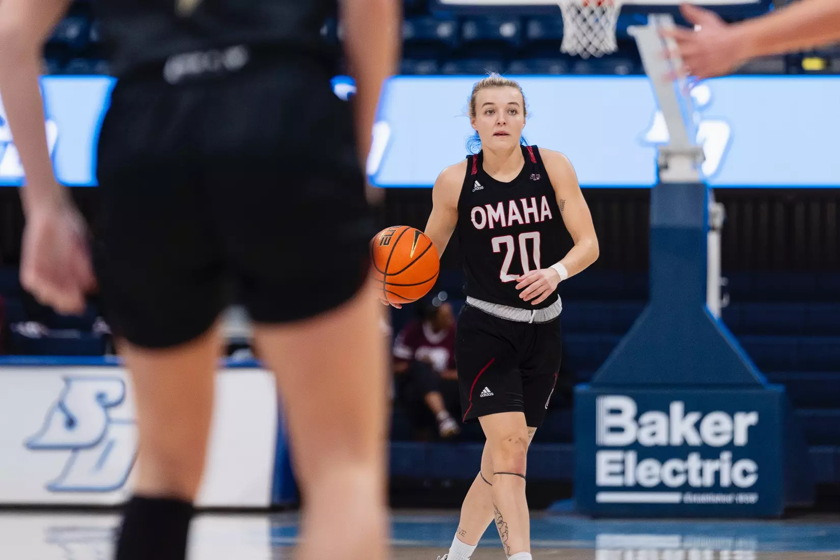 Grace Cave brings ball up