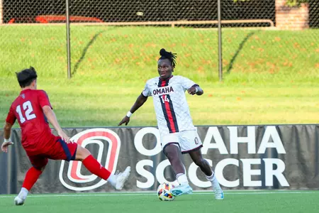 Senior Elie Bokota makes his move in the Omaha win over FAU