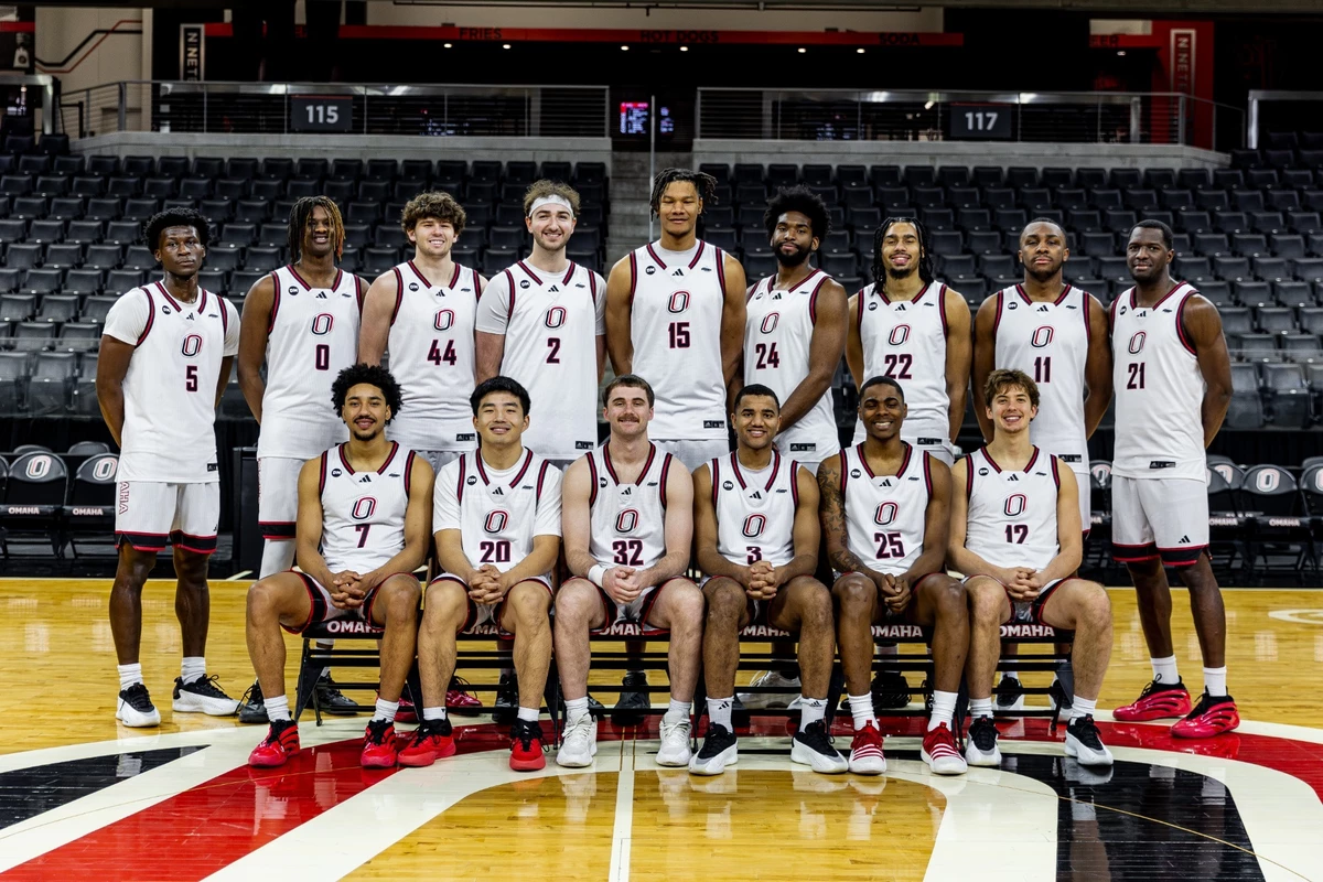 2025-26 Omaha Men's Basketball Team Photo