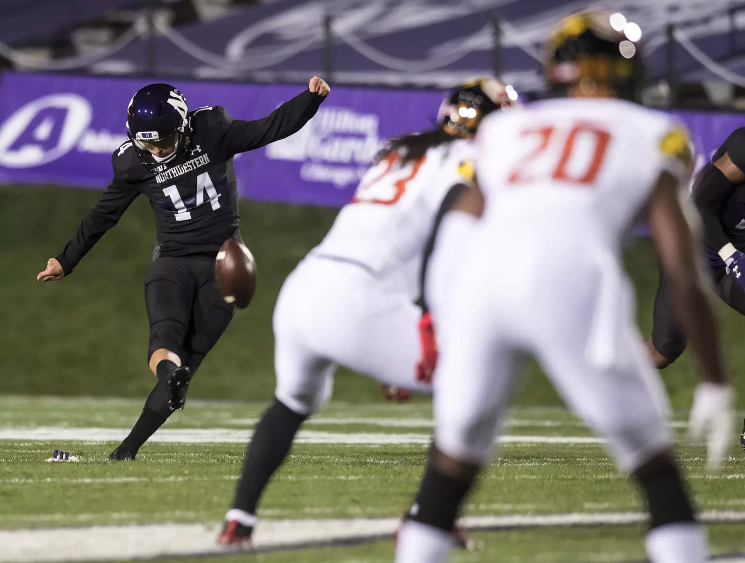 Northwestern University Football against Maryland Oct 24, 2020 in Evanston, Ill.