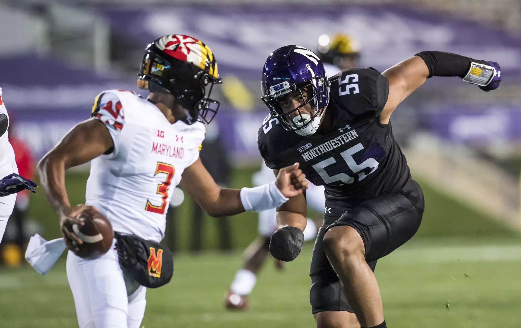 Northwestern University Football against Maryland Oct 24, 2020 in Evanston, Ill.