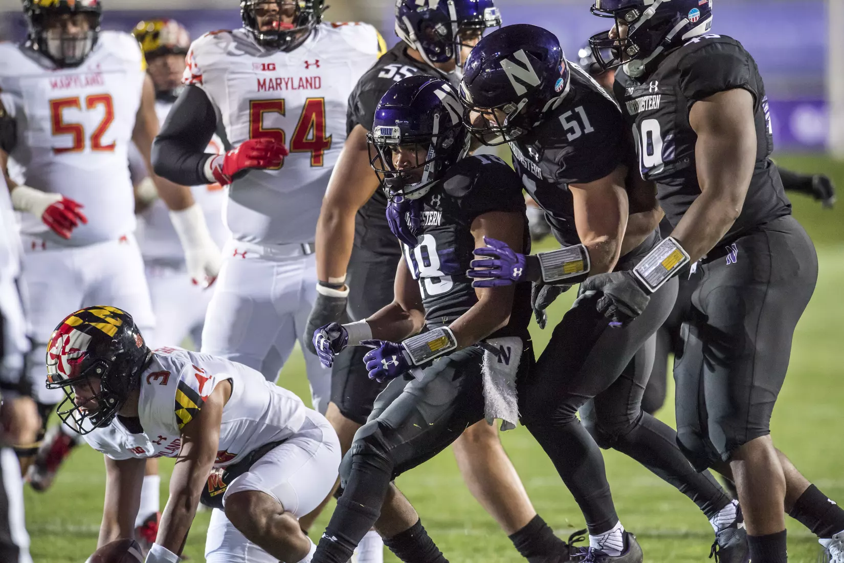 Northwestern University Football against Maryland Oct 24, 2020 in Evanston, Ill.