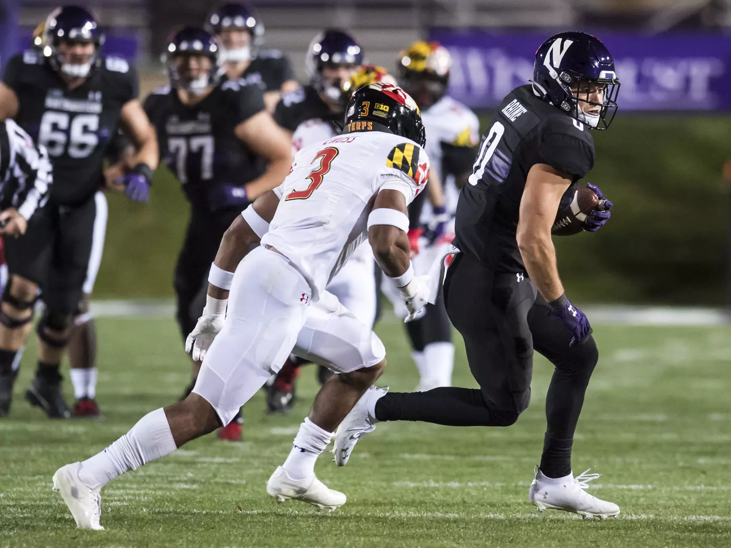 Northwestern University Football against Maryland Oct 24, 2020 in Evanston, Ill.