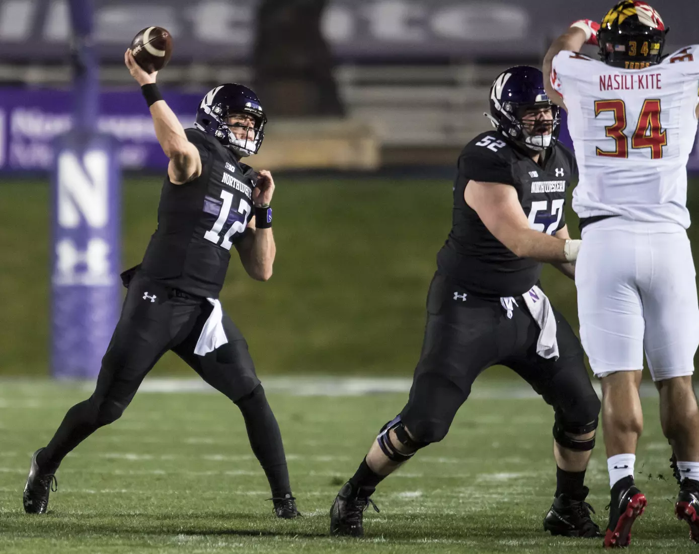 Northwestern University Football against Maryland Oct 24, 2020 in Evanston, Ill.