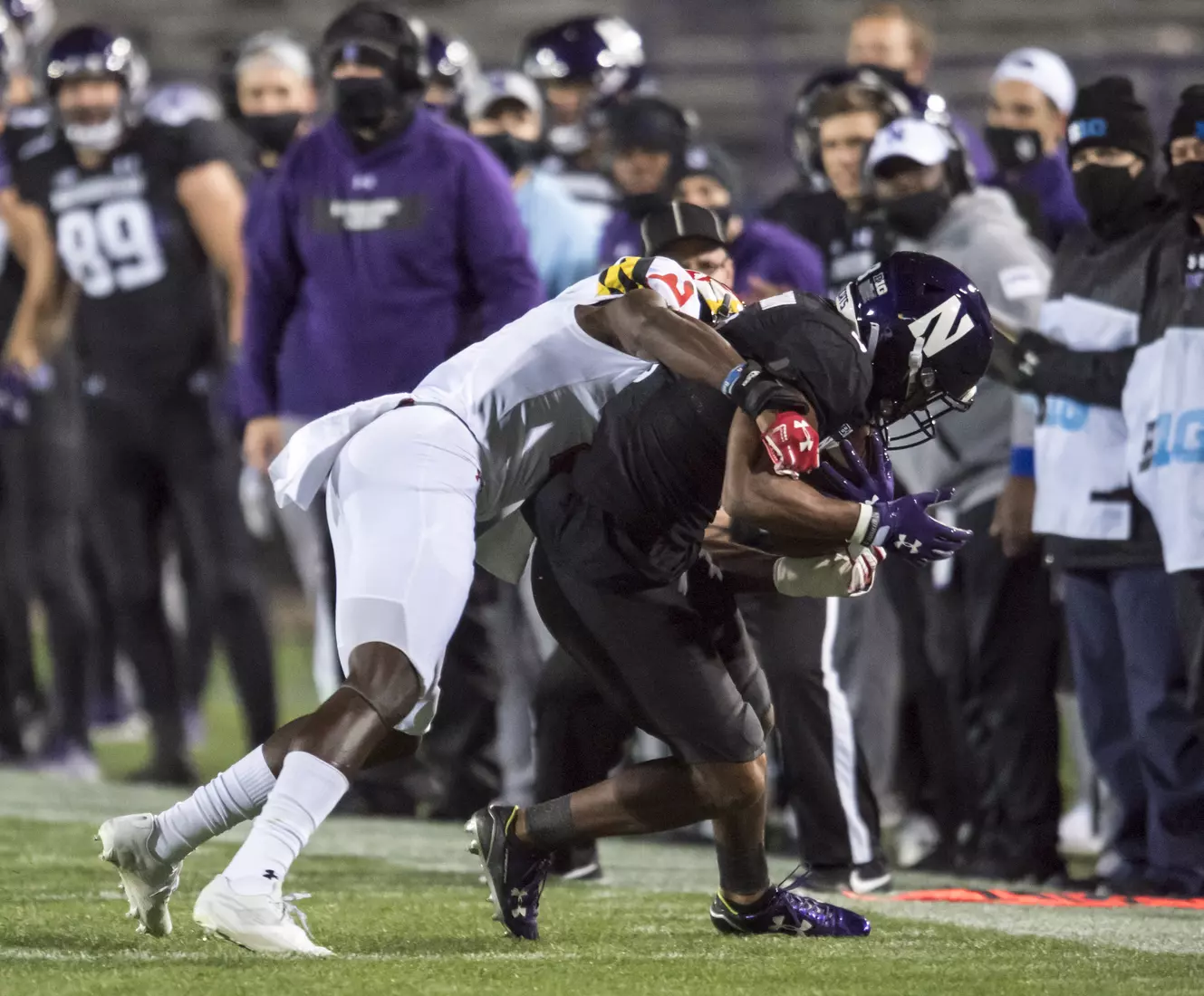 Northwestern University Football against Maryland Oct 24, 2020 in Evanston, Ill.