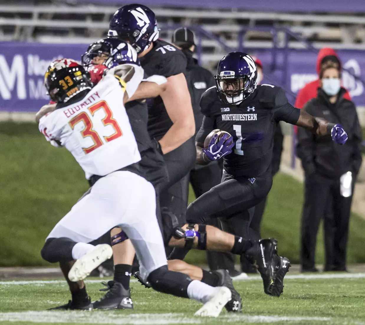 Northwestern University Football against Maryland Oct 24, 2020 in Evanston, Ill.