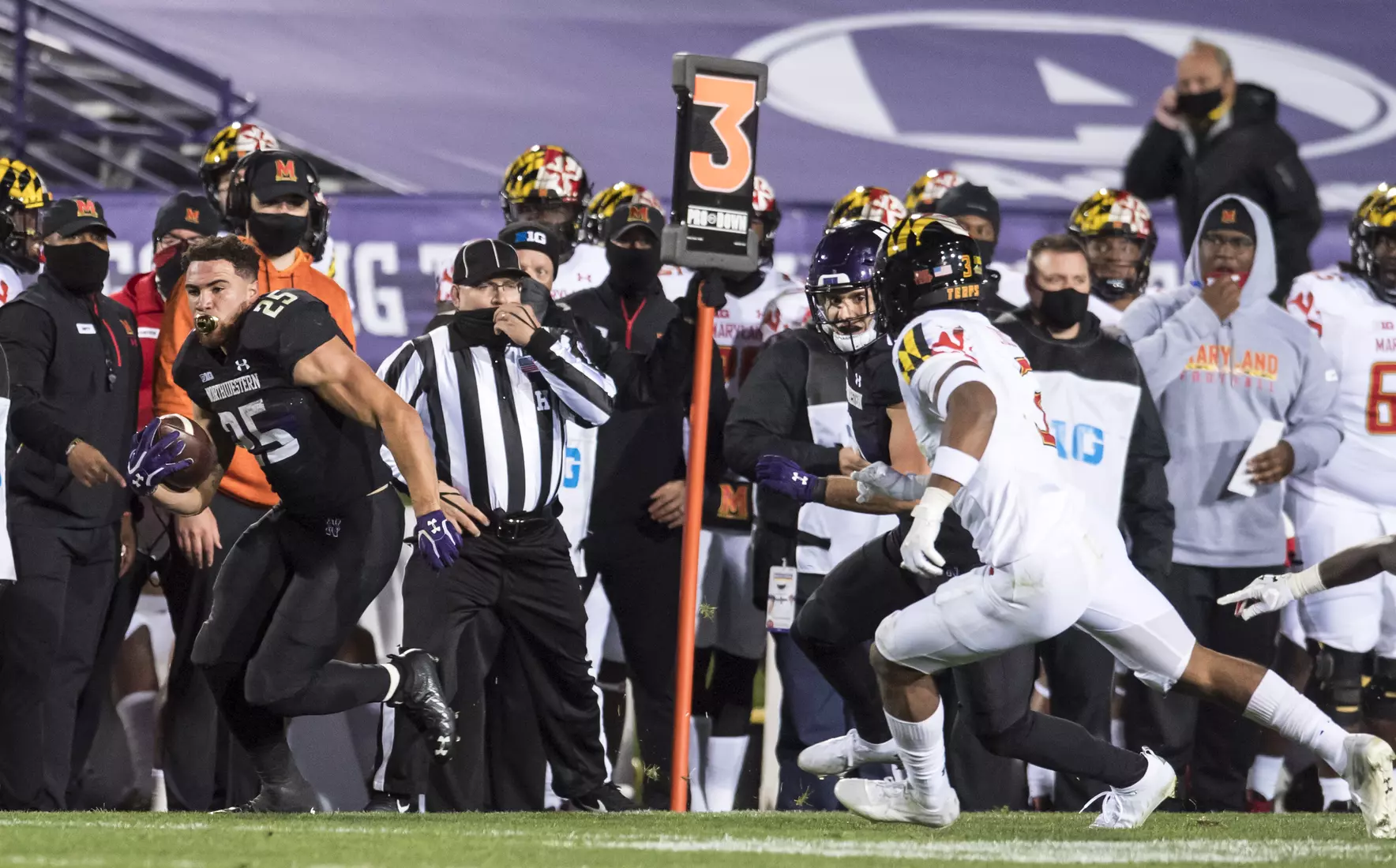 Northwestern University Football against Maryland Oct 24, 2020 in Evanston, Ill.