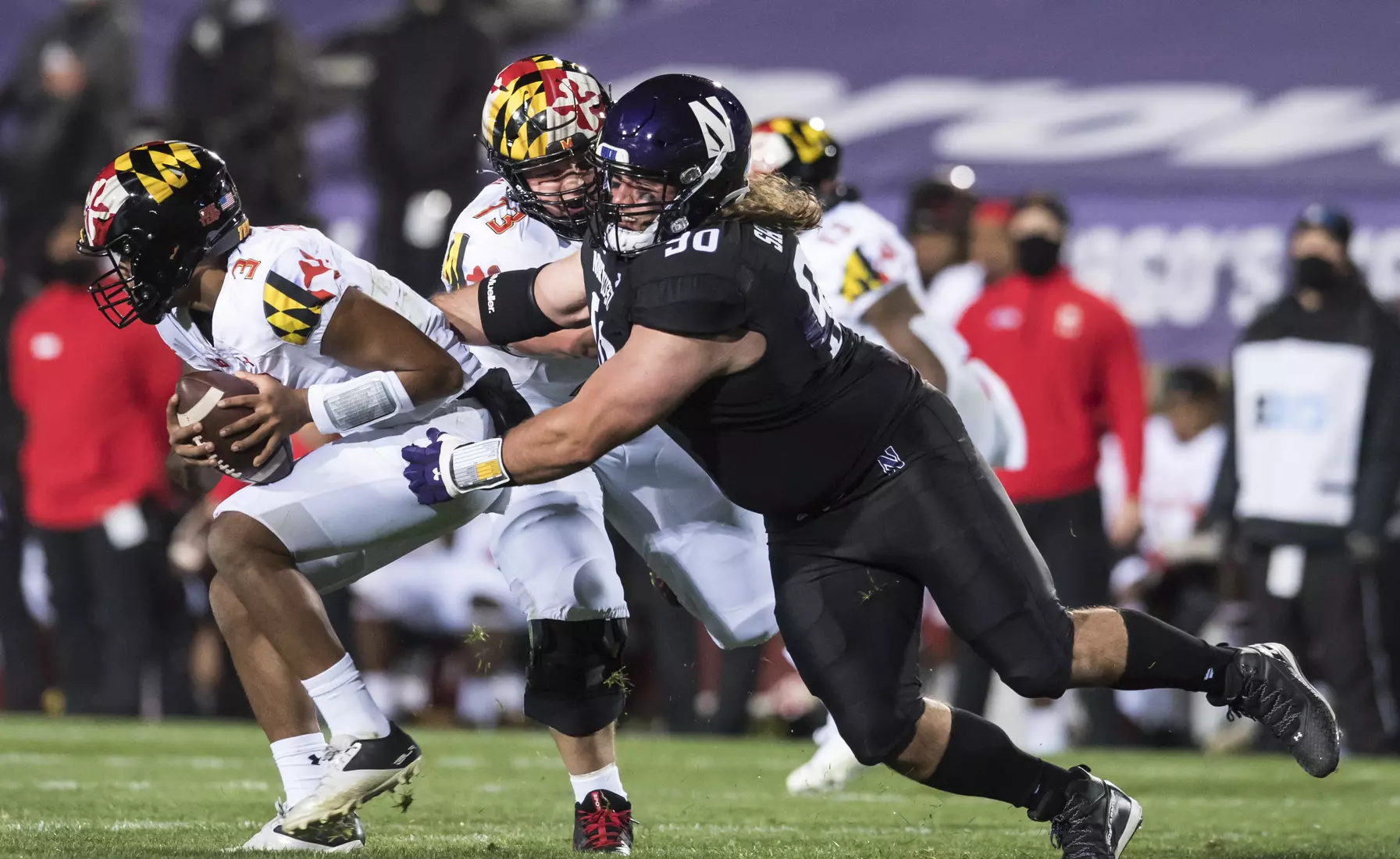 Northwestern University Football against Maryland Oct 24, 2020 in Evanston, Ill.
