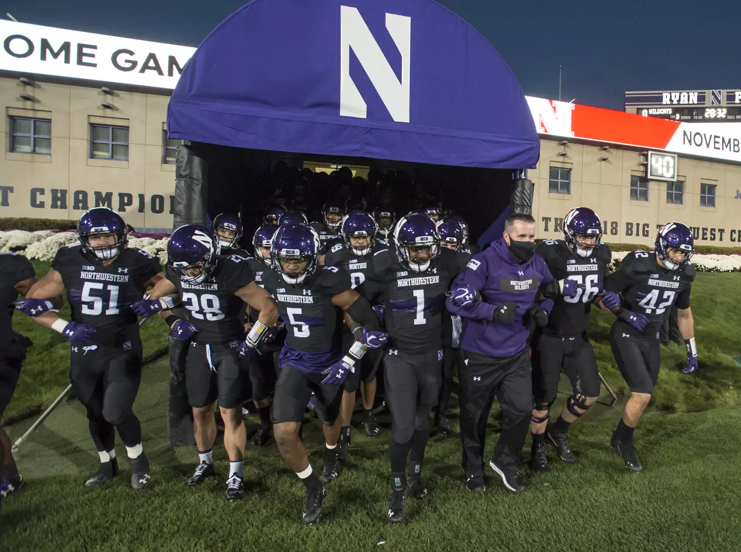 Northwestern University Football against Maryland Oct 24, 2020 in Evanston, Ill.