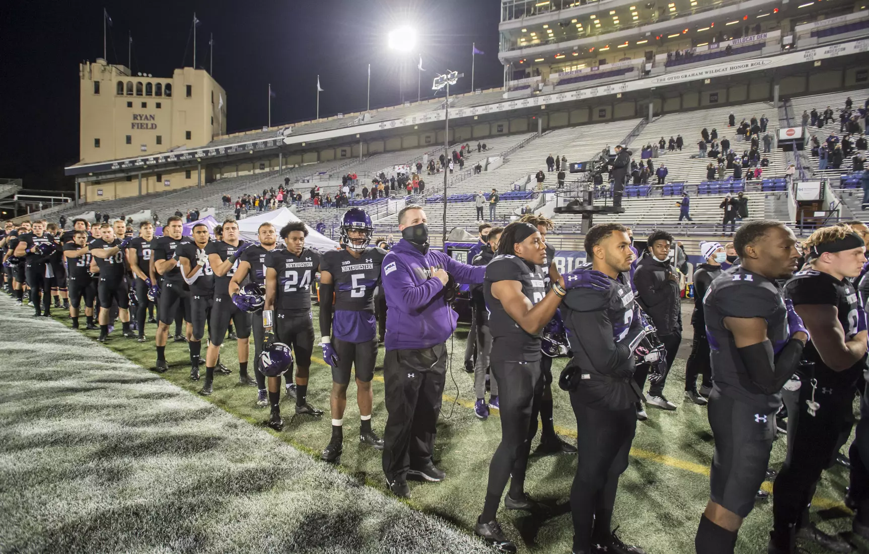 Northwestern University Football against Maryland Oct 24, 2020 in Evanston, Ill.