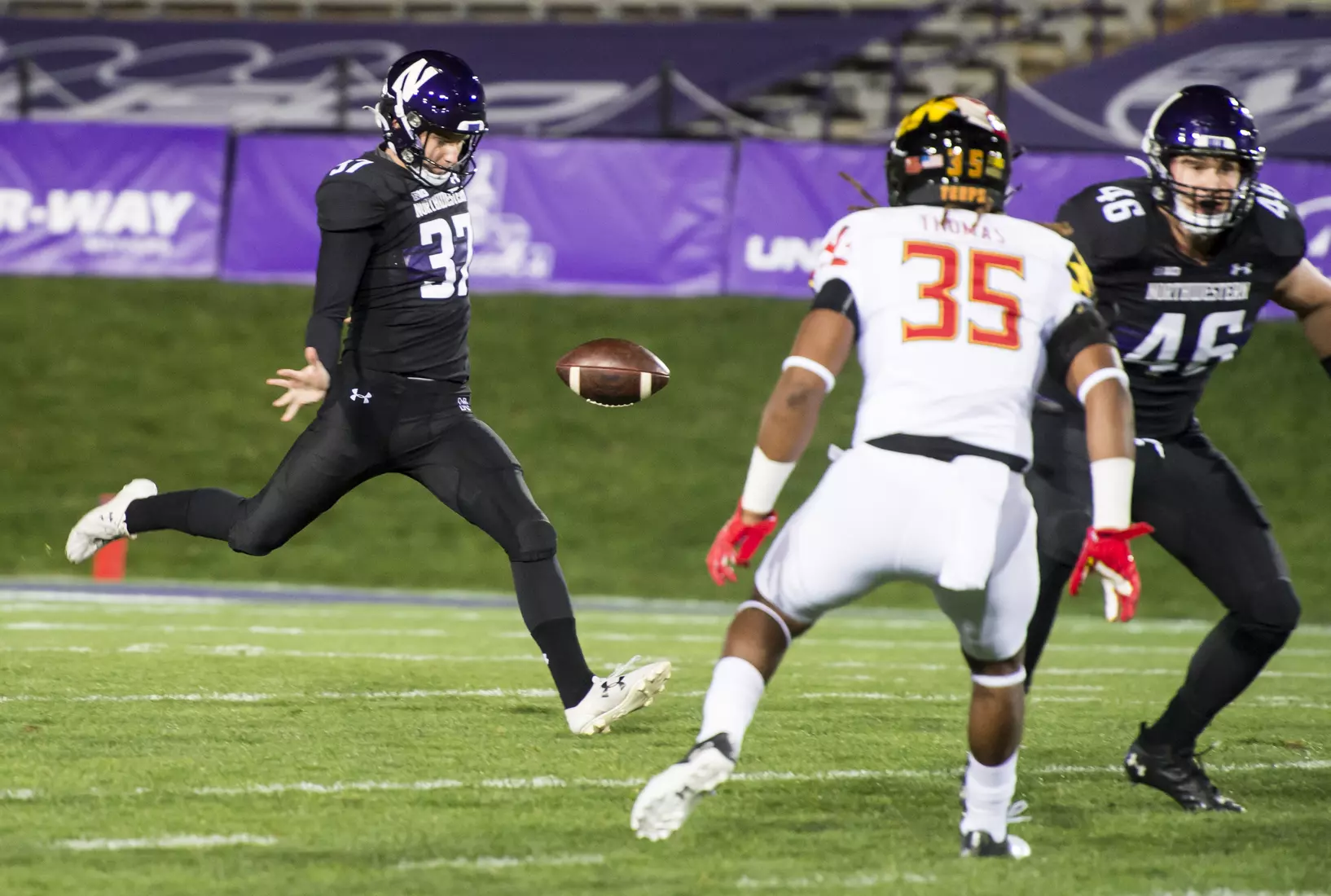 Northwestern University Football against Maryland Oct 24, 2020 in Evanston, Ill.