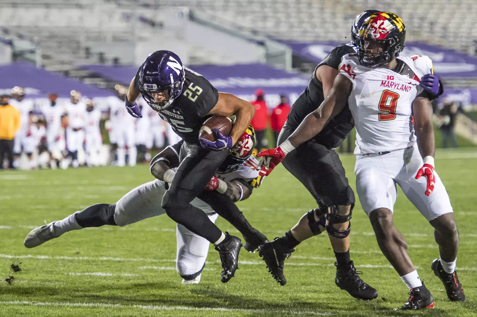 Northwestern University Football against Maryland Oct 24, 2020 in Evanston, Ill.
