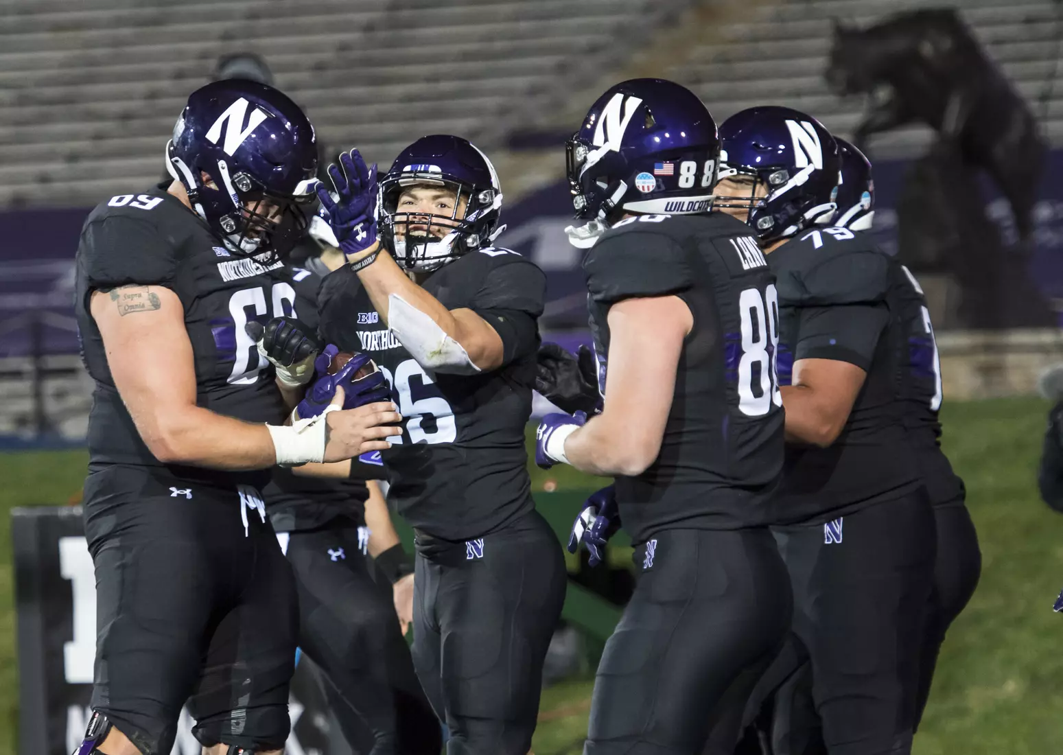 Northwestern University Football against Maryland Oct 24, 2020 in Evanston, Ill.