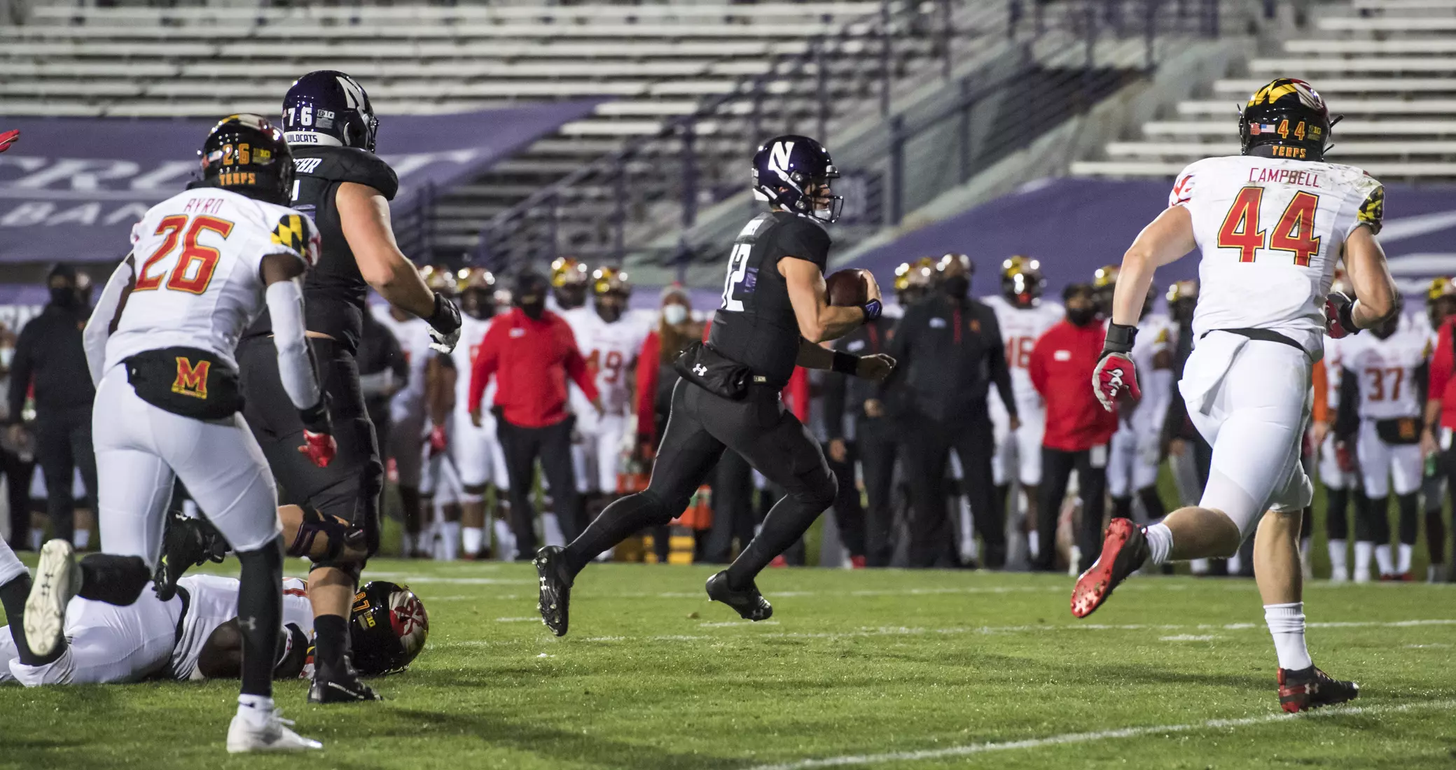 Northwestern University Football against Maryland Oct 24, 2020 in Evanston, Ill.