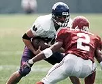 John Burden capped<BR>a 98 yard drive with<BR>a 5 yard reception<BR>for Wildcats only TD.