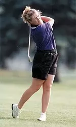 Karen England tied for fifth place<br>at the Hawkeye Invitational