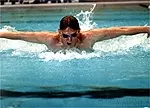 Todd Capen led the Cats with wins in the 400 IM and 200 backstroke.