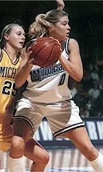 Tami Sears had a double-double vs. DePaul with 11 points and 12 boards