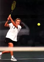 Katherine Nasser was a straight-set winner at No. 1 vs. Penn State