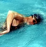 Courtney Allen swims in Wednesday night's 50 freestyle final