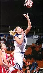 Tami Sears tied for the team high honors with 13 points and added nine rebounds