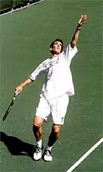 Brad Erickson won his second match of the tournament by defeating Dane McGregor, 6-2, 6-2